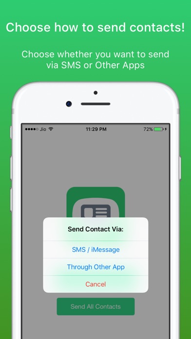 How to cancel & delete Contacts Via SMS: Send Contacts by SMS from iphone & ipad 3