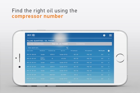 Compressor App BEHR HELLA SERVICE screenshot 2