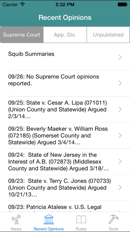 Court Caddy: NJ Attorney App