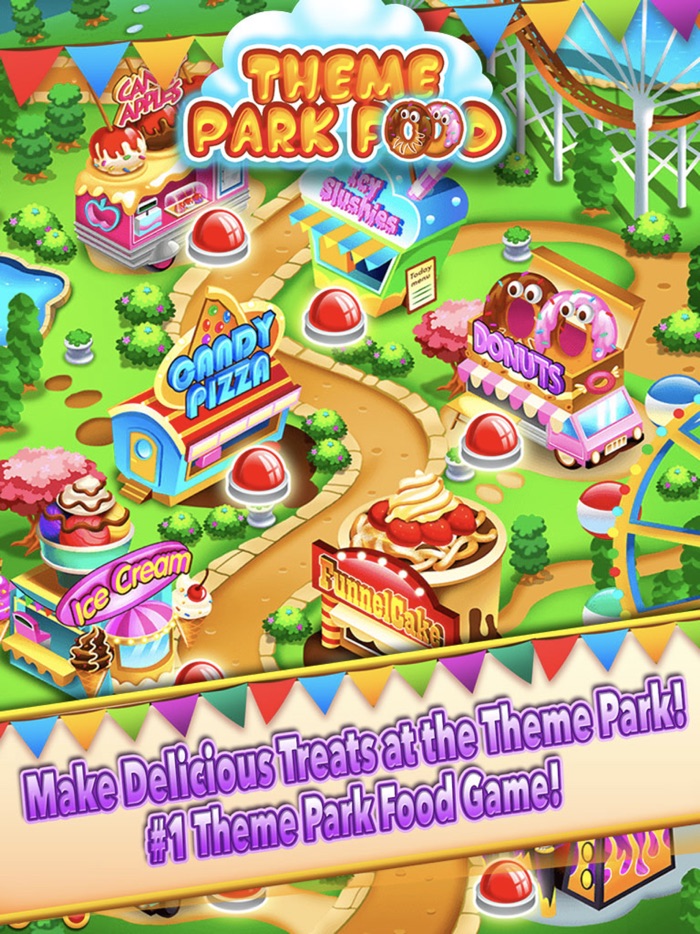 Theme Park Fair Food Maker Candy Dessert Cook Game
