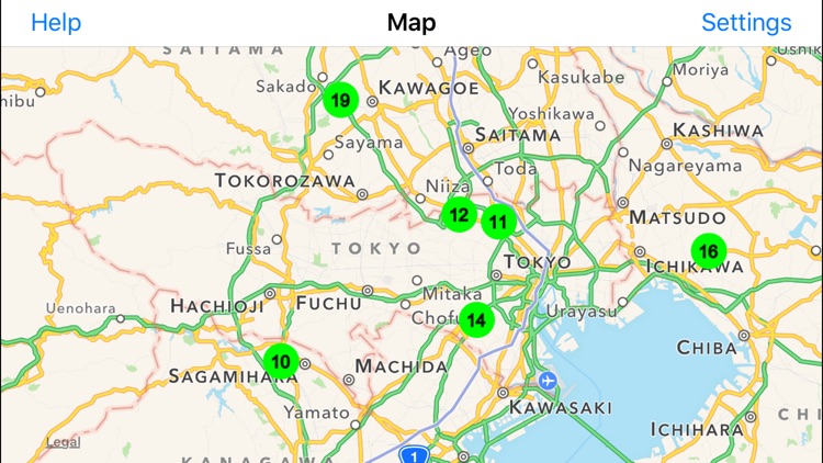 Radiation Map Tracker displays worldwide radiation