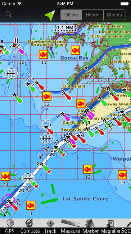 Lake St. Clair GPS Nautical charts