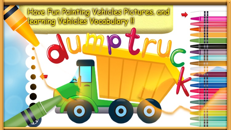 Car Vocab & Paint Game - The artstudio for kids