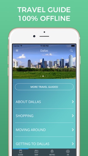 Dallas Travel Guide with Offline Street 