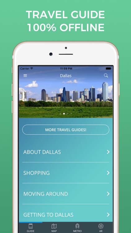 Dallas Travel Guide with Offline Street Map