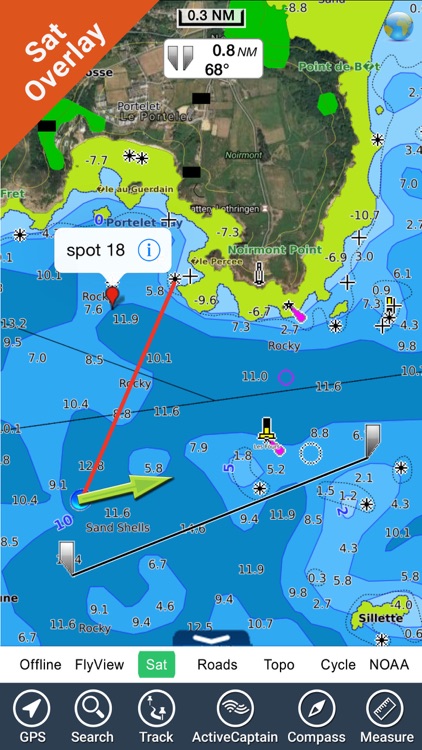 Marine: Basse Normandie - GPS Map Navigator