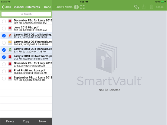 SmartVault for iPhone and iPad screenshot 2