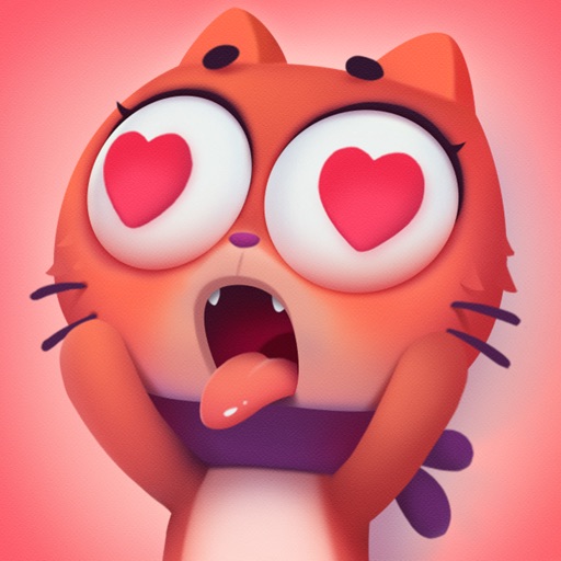 Taffy Cat in Love – Emoji & Stickers iOS App