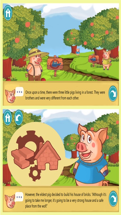 Interactive three little pigs