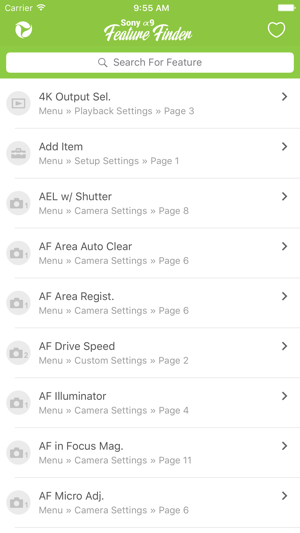 Feature Finder For Sony a9(圖1)-速報App