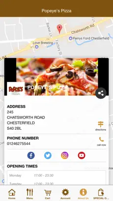Screenshot 4 POPEYE'S PIZZA CHESTERFIELD iphone