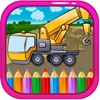 Paint Monster Coloring Pages Games Crane Truck