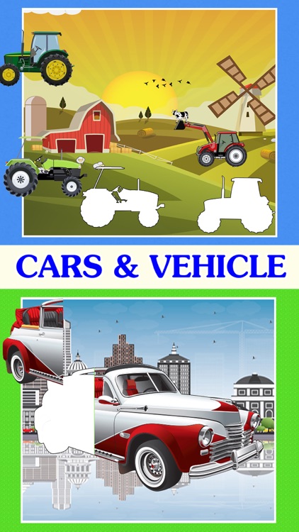 Kids vehicle games : Car and truck puzzle