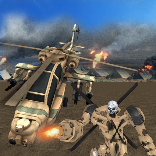 US Army Helicopter Robot Transform: Destroy Enemy icon