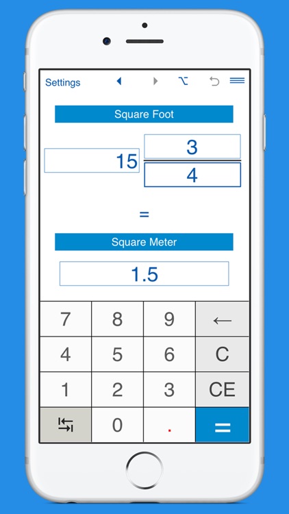 Square Feet / Square Meters area converter