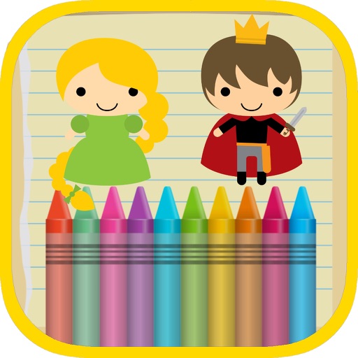 Princess Coloring Pages - Painting Kids Art Games Icon