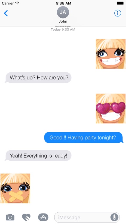 Blonde Girl Emoji Stickers