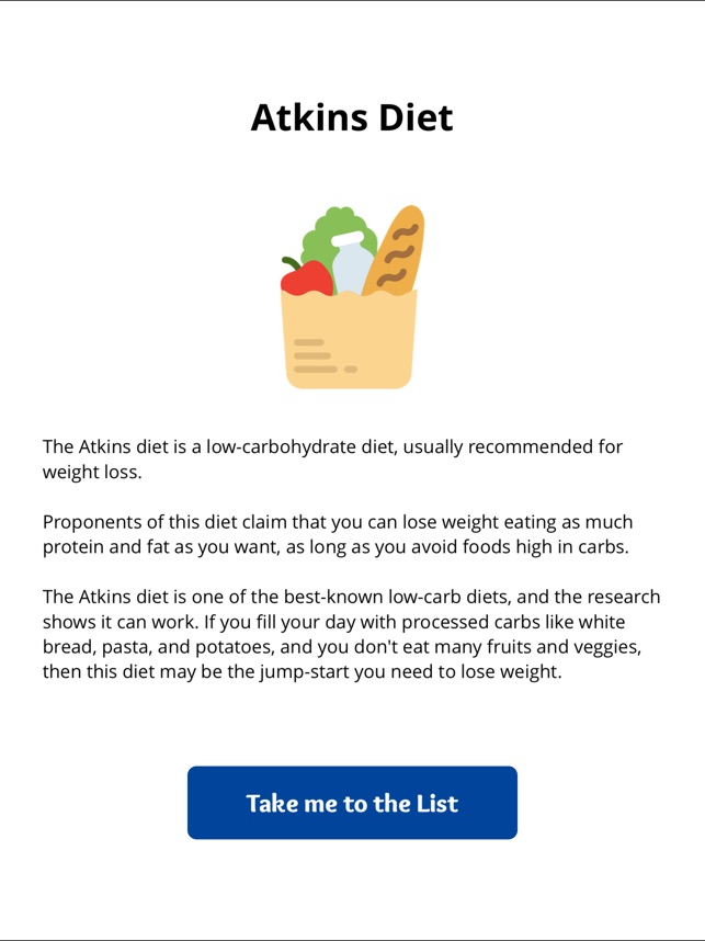 Atkins Diet Grocery List - Perfect Diet 