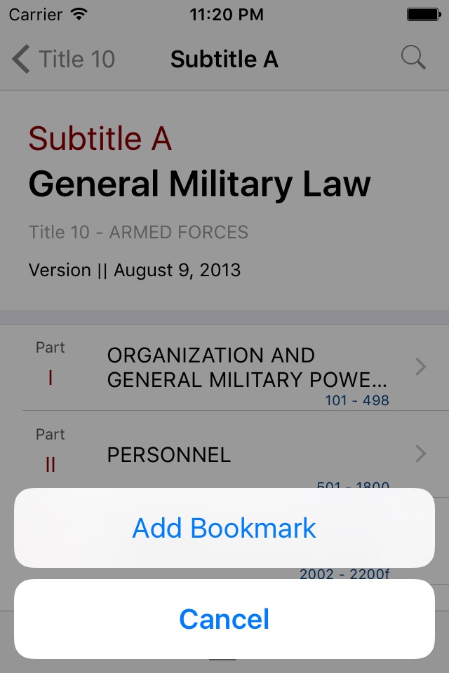 10 USC - Armed Forces (LawStack Series) screenshot 3