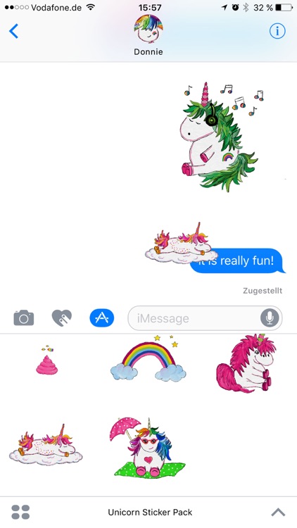 Hand Drawn Unicorns Sticker Pack