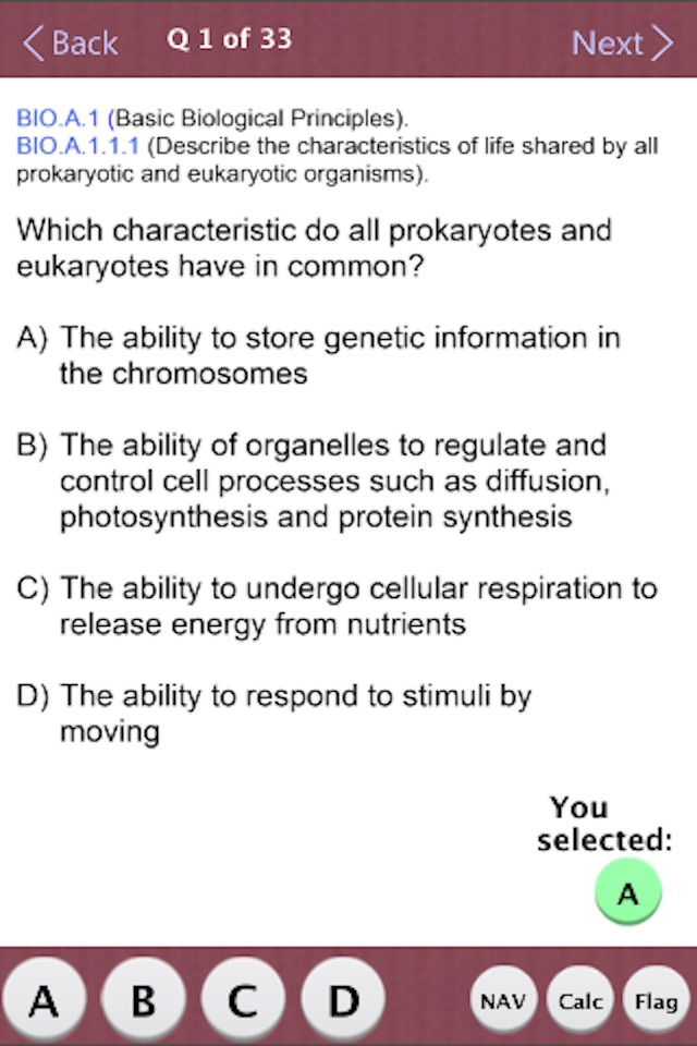 Keystone Biology Practice Test screenshot 2