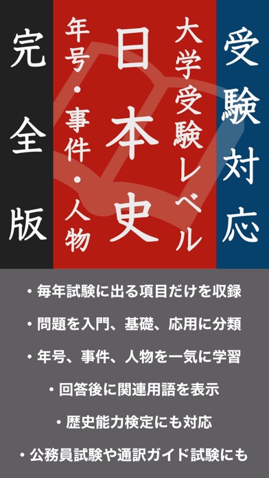 毎年試験に出る日本史 完全版 App 苹果商店应用信息下载量 评论 排名情况 德普优化