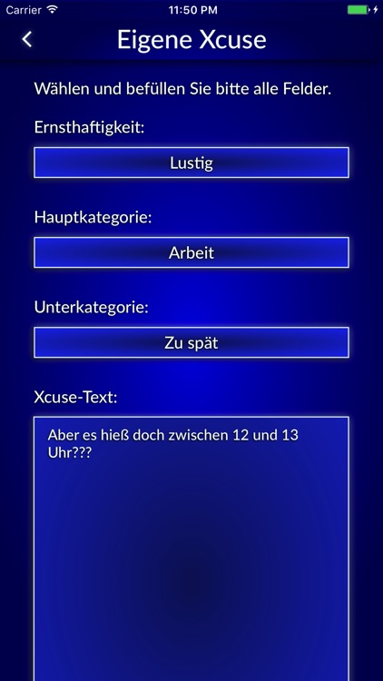 Xcuse - Ausredengenerator screenshot-3