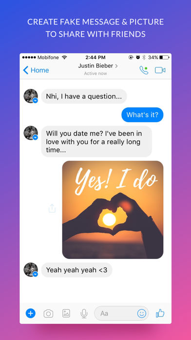 iFake - Funny Fake Messages Creator Screenshot 1