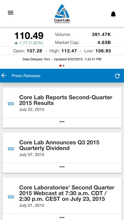 Core Laboratories IR