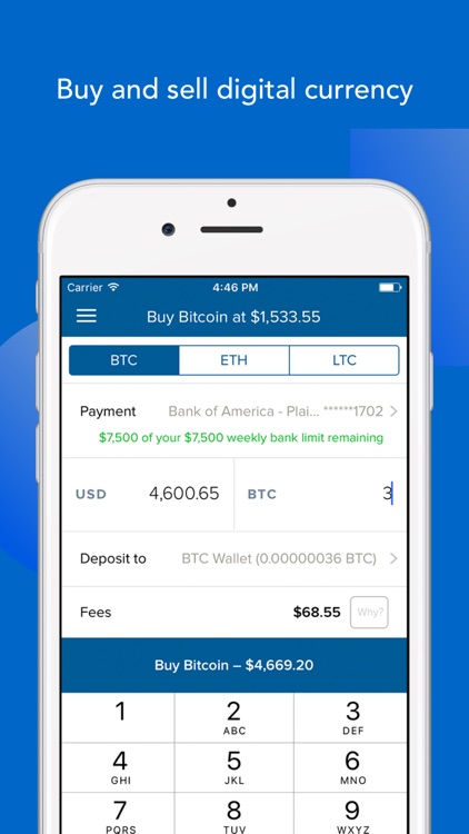 Coinbase - Bitcoin & Ethereum Wallet