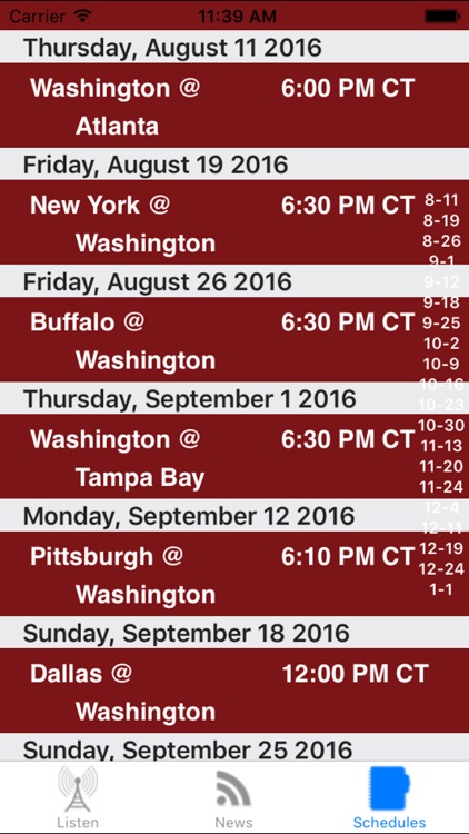 Washington Football - Radio, Scores & Schedule screenshot-3