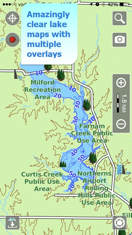 Aqua Map Kansas KS Lakes HD - GPS Nautical Charts