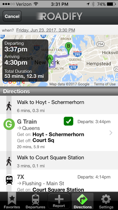 Roadify Transit - Buses, Subway, Trains, Bikes, Ferry and car2go screenshot