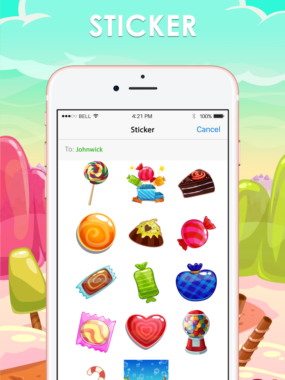 Télécharger Keyboard & Emoji Candy Stickers for iMessage pour iPhone