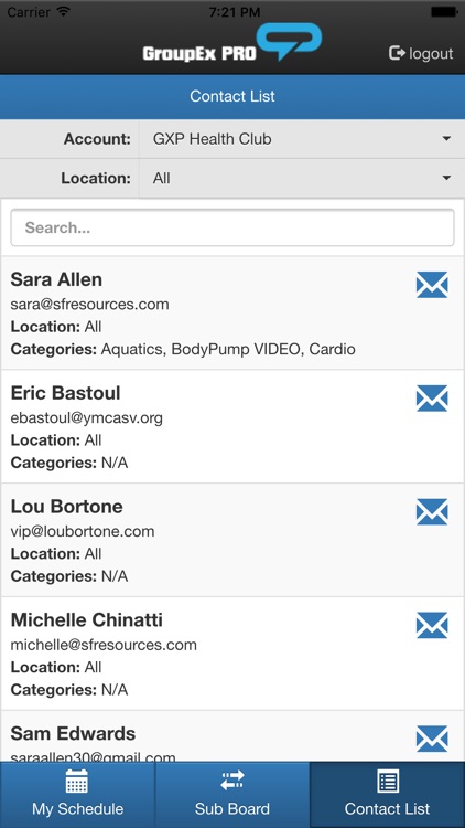GroupEx PRO - Instructor Dashboard