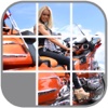 Hot Babes on Hot Bikes Sliding Puzzle