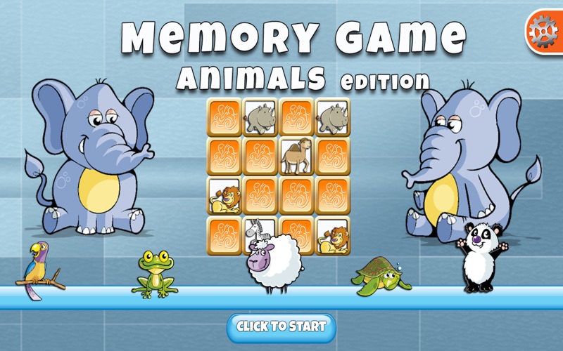 Animals game. Memory game animals.