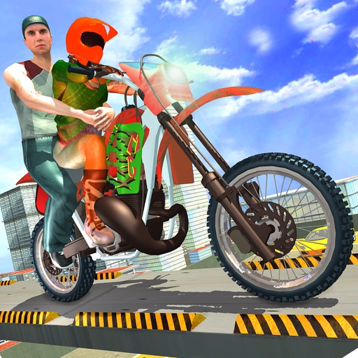 Xtreme Rooftop Bmx Bike Rider