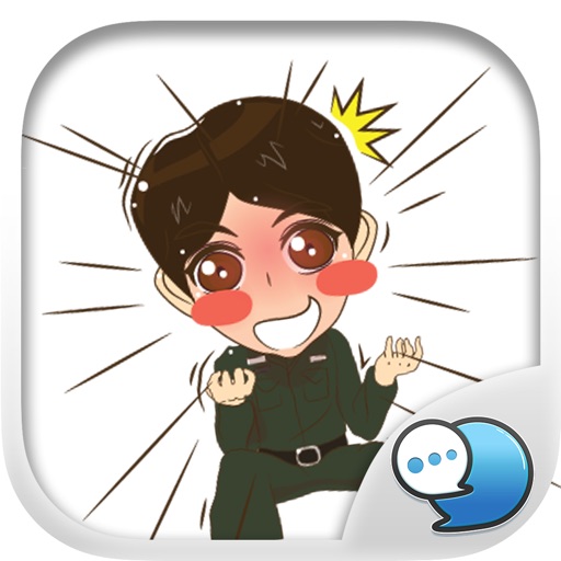 Soldier happy Stickers Emoji Keyboard By ChatStick