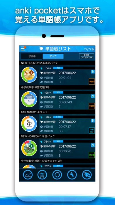 anki pocket-スマホで覚える単語帳アプリ-のスクリーンショット1 anki pocket-スマホで覚える単語帳アプリ-のスクリーンショット1