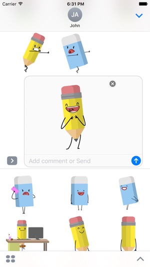 Pencil and Eraser - Animated Stickers(圖2)-速報App