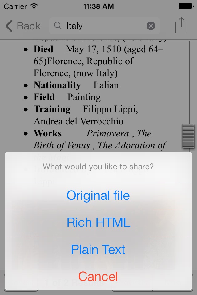 WordPerfect Viewer for iPhone screenshot 2