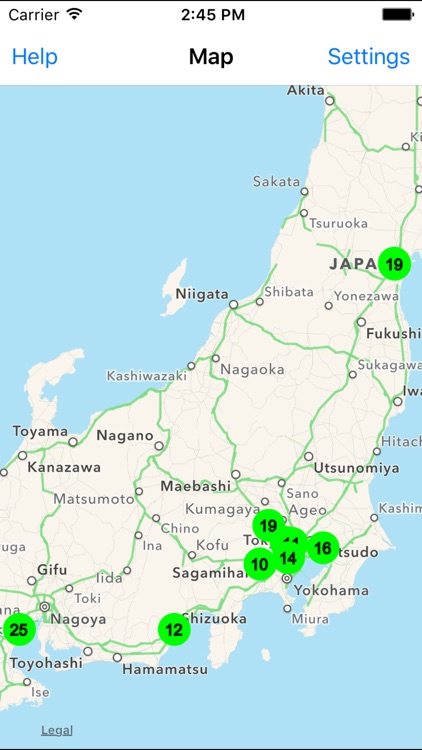 Radiation Map Tracker displays worldwide radiation screenshot-4