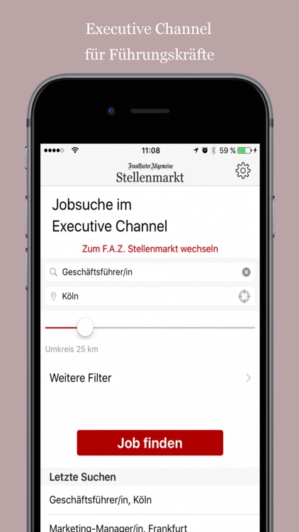 F.A.Z. Stellenmarkt – Ihre App für die Jobsuche