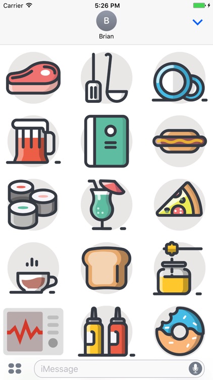Sweetie Cooking Stickers Message