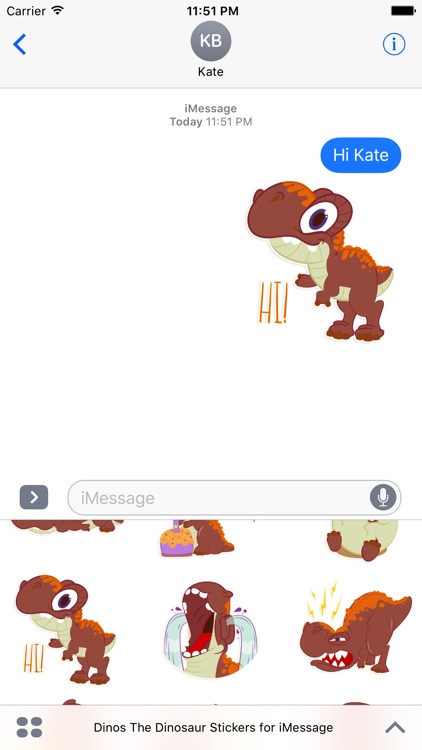 Dinos The Dinosaur Stickers for iMessage