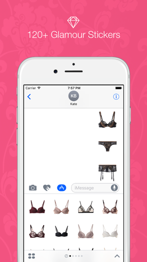 Sexy Lingerie - 120+ Glamour Stickers for iMessage(圖1)-速報App