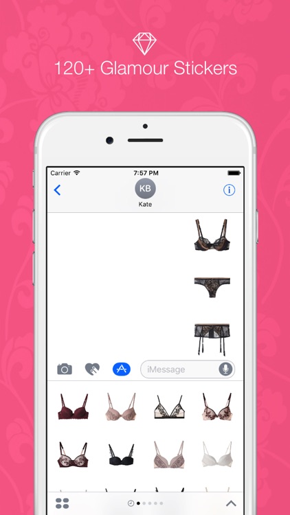 Sexy Lingerie - 120+ Glamour Stickers for iMessage