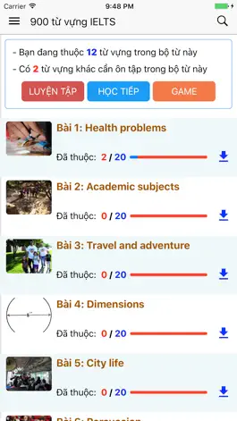 Game screenshot Tu Vung IELTS: 900 Từ vựng IELTS mod apk