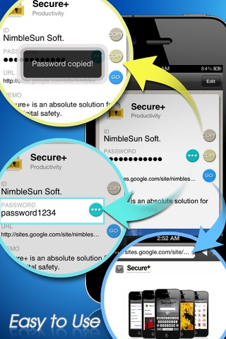 Secure+ password manager - náhled